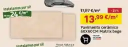 Leroy Merlin Pavimento cerâmico Matrix bege promoção