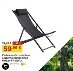 Leroy Merlin cadeira relax alumínio cinzento escuro cruz origami naterial promoção