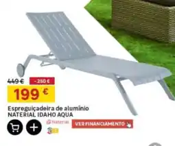Leroy Merlin Espreguiçadeira de alumínio naterial idaho aqua promoção