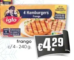 Bolama iglo 4 hamburgers frango promoção