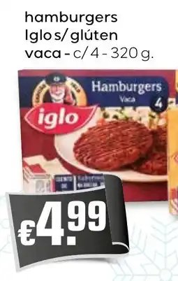Bolama hamburgers iglo s/glúten vaca promoção