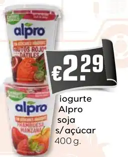 Bolama iogurte alpro soja s/açúcar promoção