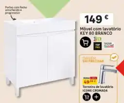 Leroy Merlin Móvel com lavatório key 80 branco promoção
