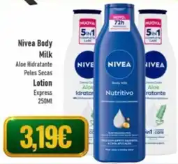 Belita Nivea body milk aloe hidratante peles secas lotion express promoção