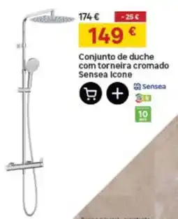 Leroy Merlin Conjunto de duche com torneira cromado sensea icone promoção