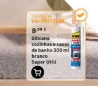 Leroy Merlin Silicone cozinhas e casas de banho branco Super UHU promoção