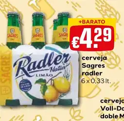 Bolama Radler Natur Limão Sagres promoção