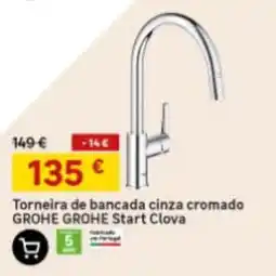 Leroy Merlin Torneira de bancada cinza cromado grohe grohe start clova promoção