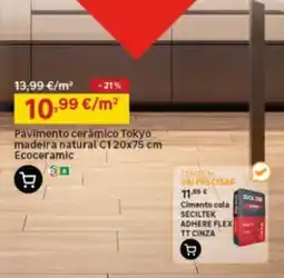 Leroy Merlin Pavimento cerâmico Tokyo madeira natural C1 promoção
