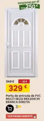 Leroy Merlin Porta de entrada de pvc multi ibiza branca direita promoção