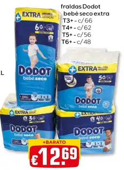 Bolama fraldas dodot bebé seco extra promoção