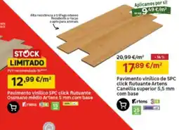 Leroy Merlin Pavimento vinílico spc click flutuante artens canellia superior 5,5 mm com base promoção