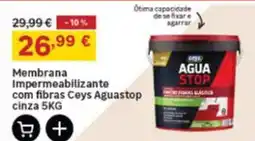 Leroy Merlin Membrana impermeabilizante com fibras ceys aguastop cinza promoção