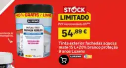 Leroy Merlin Tinta exterior fachadas aquosa mate branco luxens promoção
