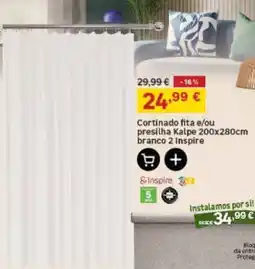 Leroy Merlin Cortinado fita e/ou presilha Kalpe branco 2 Inspire promoção