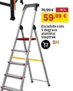 Leroy Merlin Escadote com 5 degraus alumínio Steptrek promoção