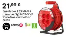 Leroy Merlin Enrolador lexman 4 tomadas 3g1 h05-vvf promoção