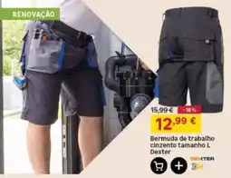 Leroy Merlin Bermuda de trabalho cinzento dexter promoção