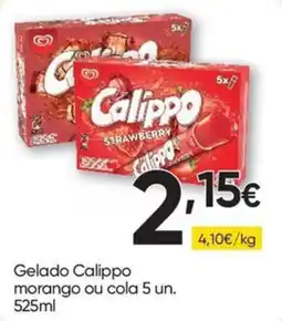 Froiz Gelado Calippo morango ou cola promoção