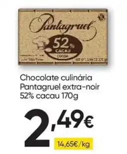 Froiz Chocolate culinária Pantagruel extra-noir 52% cacao promoção