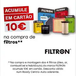 Roady Filtron filtros promoção