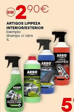Roady Arbo artigos limpeza interior/exterior promoção