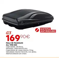 Roady Mala de tejadilho all time 400 promoção