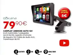 Roady Gōkana carplay android auto 12v promoção