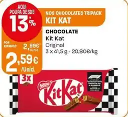Intermarché Chocolate kit kat original promoção