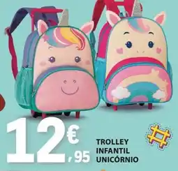 E.Leclerc Trolley infantil unicórnio promoção