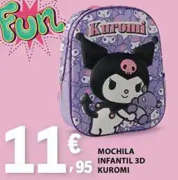 E.Leclerc Mochila infantil 3d kuromi promoção