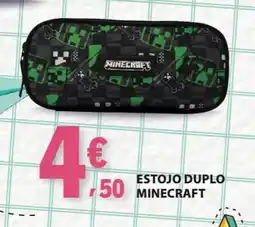 E.Leclerc Estojo duplo minecraft promoção