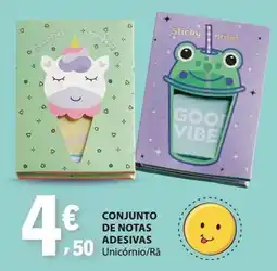 E.Leclerc Conjunto de notas adesivas unicórnio/rã promoção