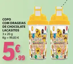 E.Leclerc Copo com drageias de chocolate lacasitos promoção