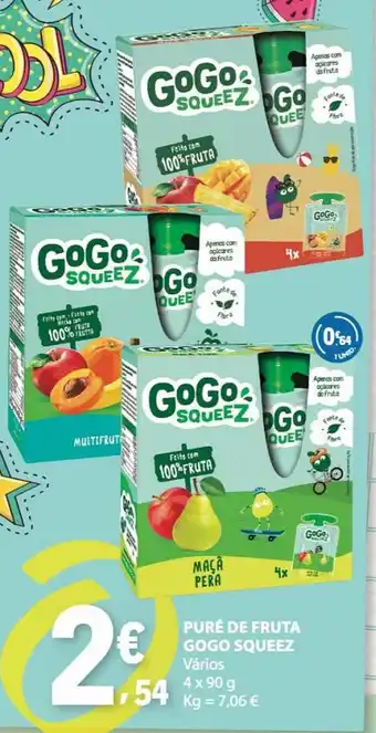 E.Leclerc Puré de fruta gogo squeeze promoção