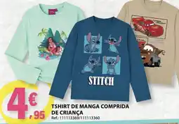 E.Leclerc Tshirt de manga comprida de criança promoção