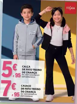 E.Leclerc Tissaia calça de fato treino de criança promoção