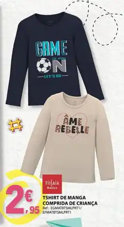 E.Leclerc Tshirt de manga comprida de criança promoção