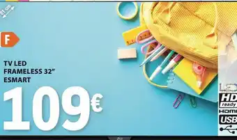 E.Leclerc tv led frameless 32" esmart promoção