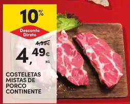 Continente Costeletas mistas de porco continente promoção