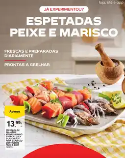 Continente Espetada de salmão e atum/salmão e perca/lula e camarão/pota e salmão continente fácil & bom fresco promoção