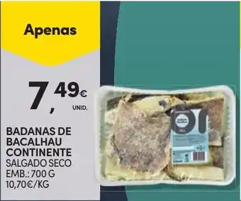 Continente Badanas de bacalhau continente promoção