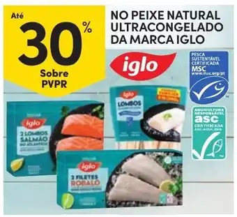 Continente Peixe natural ultracongelado da marca iglo promoção