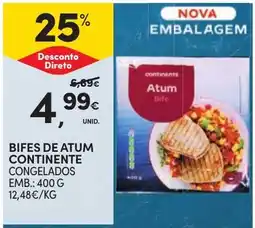 Continente Bifes de atum continente congelados promoção