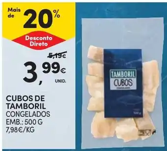 Continente cubos de tamboril congelados promoção