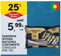 Continente sardinha inteira nacional continente promoção