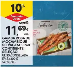 Continente Gamba rosa de moçambique selvagem 30/40 continente seleção promoção