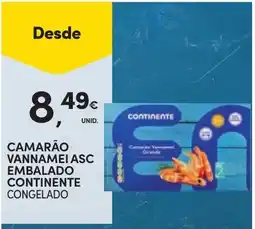 Continente Camarão vannamei asc embalado continente congelado promoção