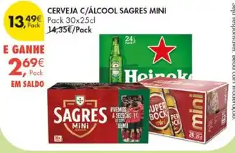 Pingo Doce Cerveja c/álcool sagres mini promoção
