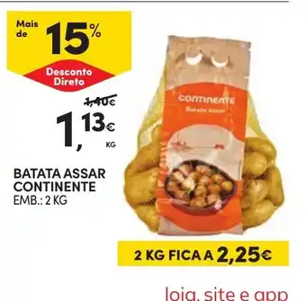 Continente batata assar continente promoção